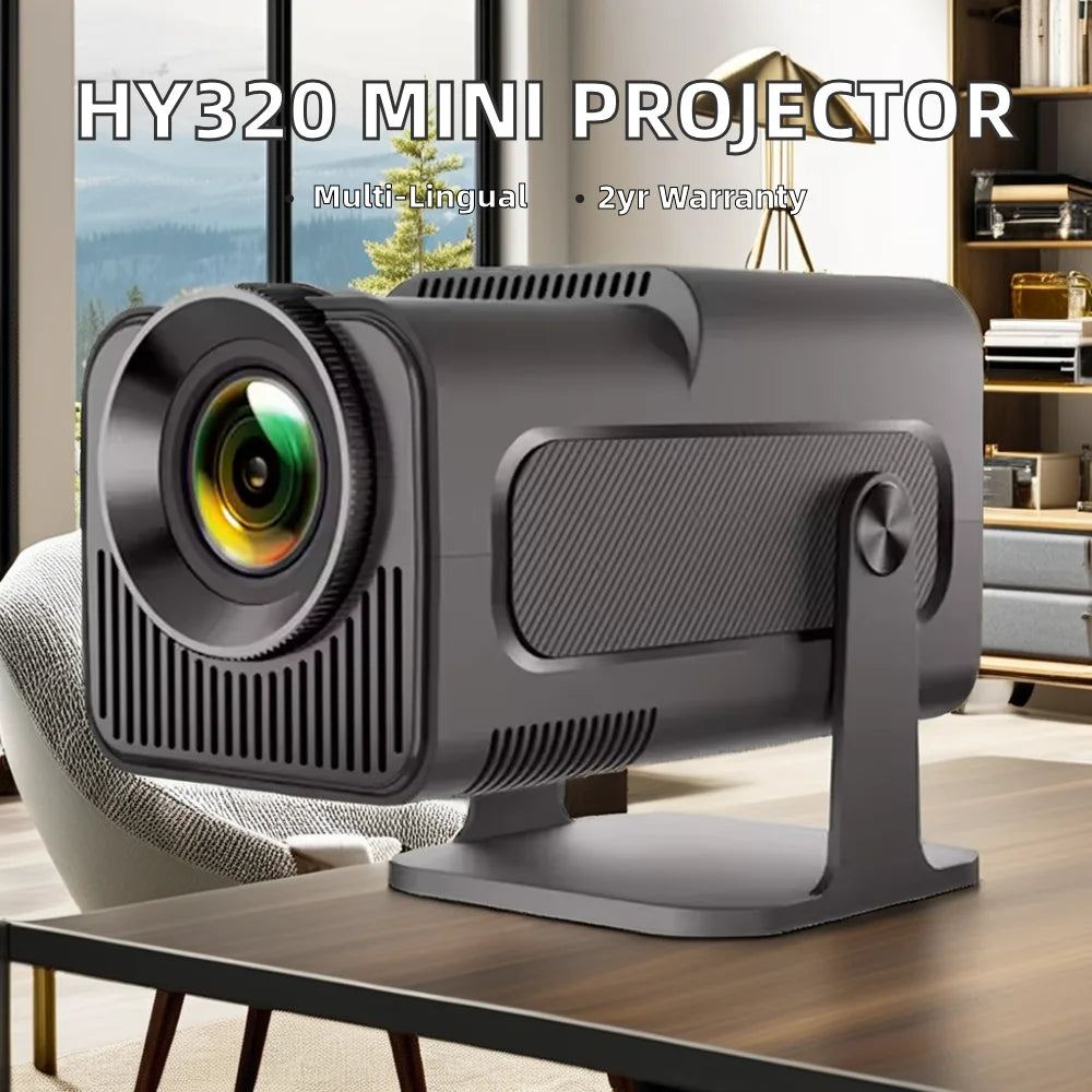 HY320 Mini Portable Android Projector with Wifi Smart Mirror Screen Maximum Resolution Mini Portable TV Projector